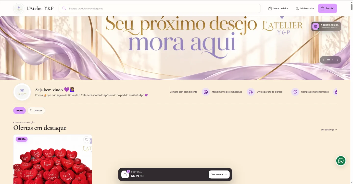 Catálogo L’atelier Y&P: vitrine com a identidade da loja